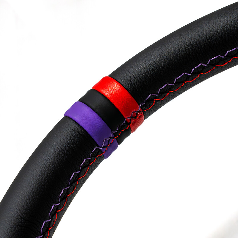 DriftShop Steering Wheel (70 mm Dish), Colors Edition, Black Leather